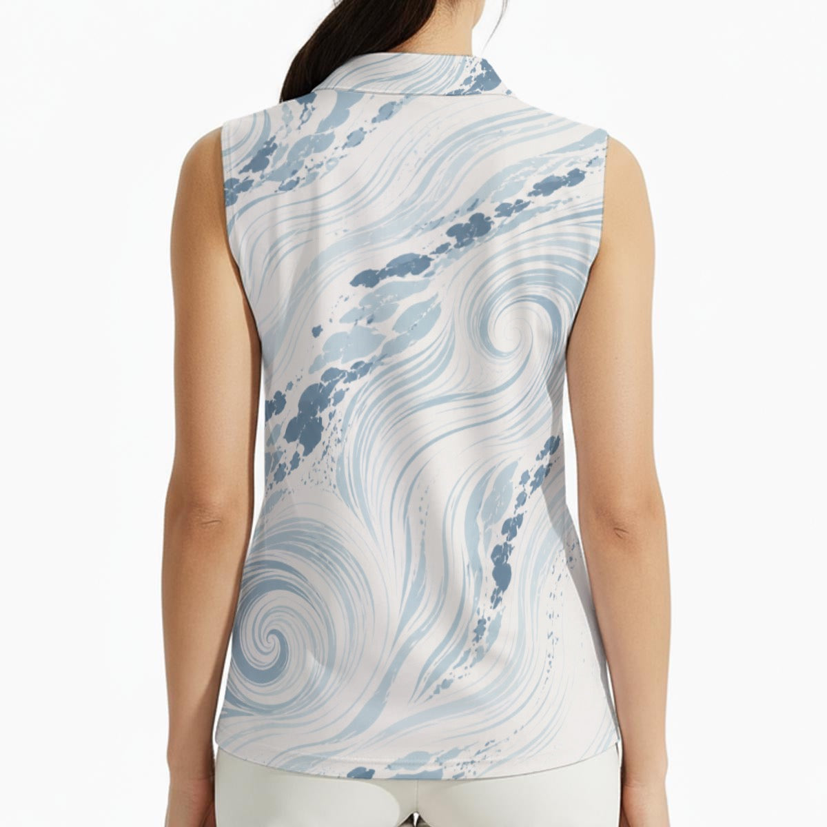 Running Women's Sleeveless Polo-Mist Contour