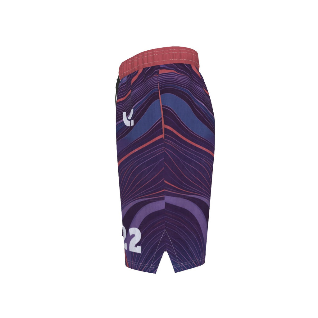 Basketball V-Neck Set – Violet Flow