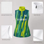 Tennis Sleeveless Polo – Lime Streak