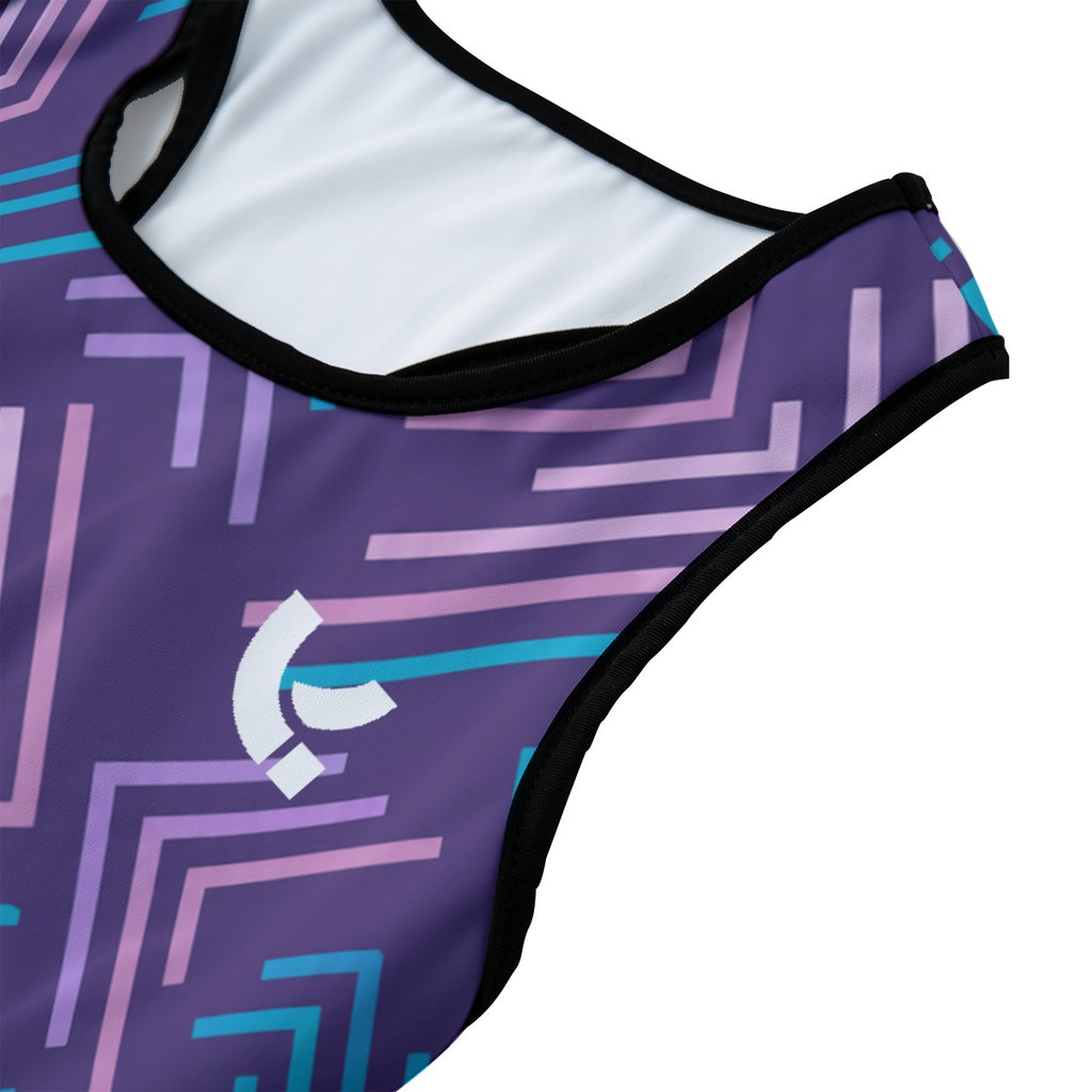 Fitness Sports Bra – Neon Geometric