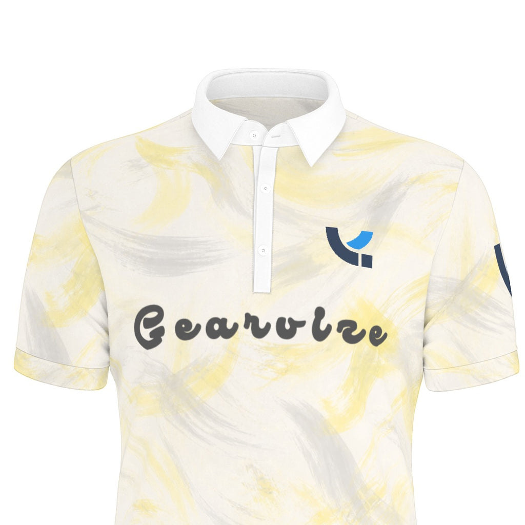 Badminton Performance Polo – Lemon Marble