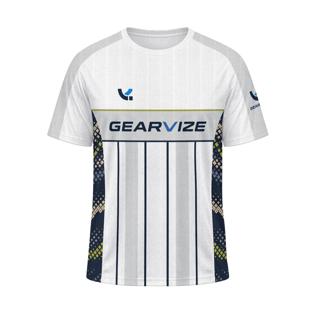 Soccer Jacquard Mesh Jersey – Navy Pinstripe