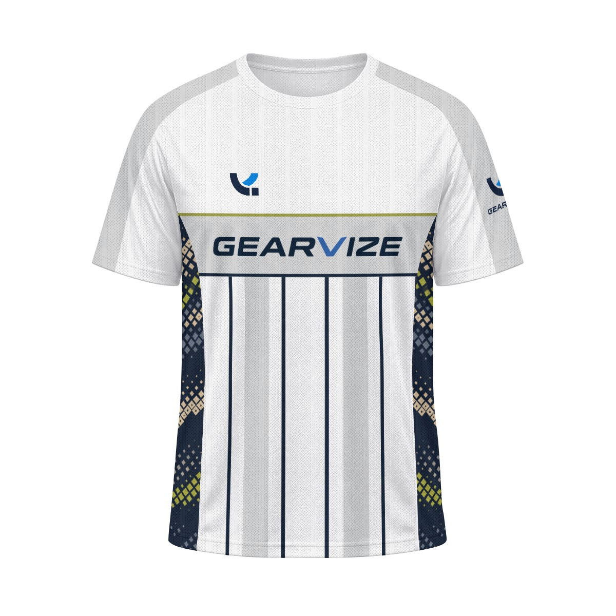 Soccer Jacquard Mesh Jersey – Navy Pinstripe