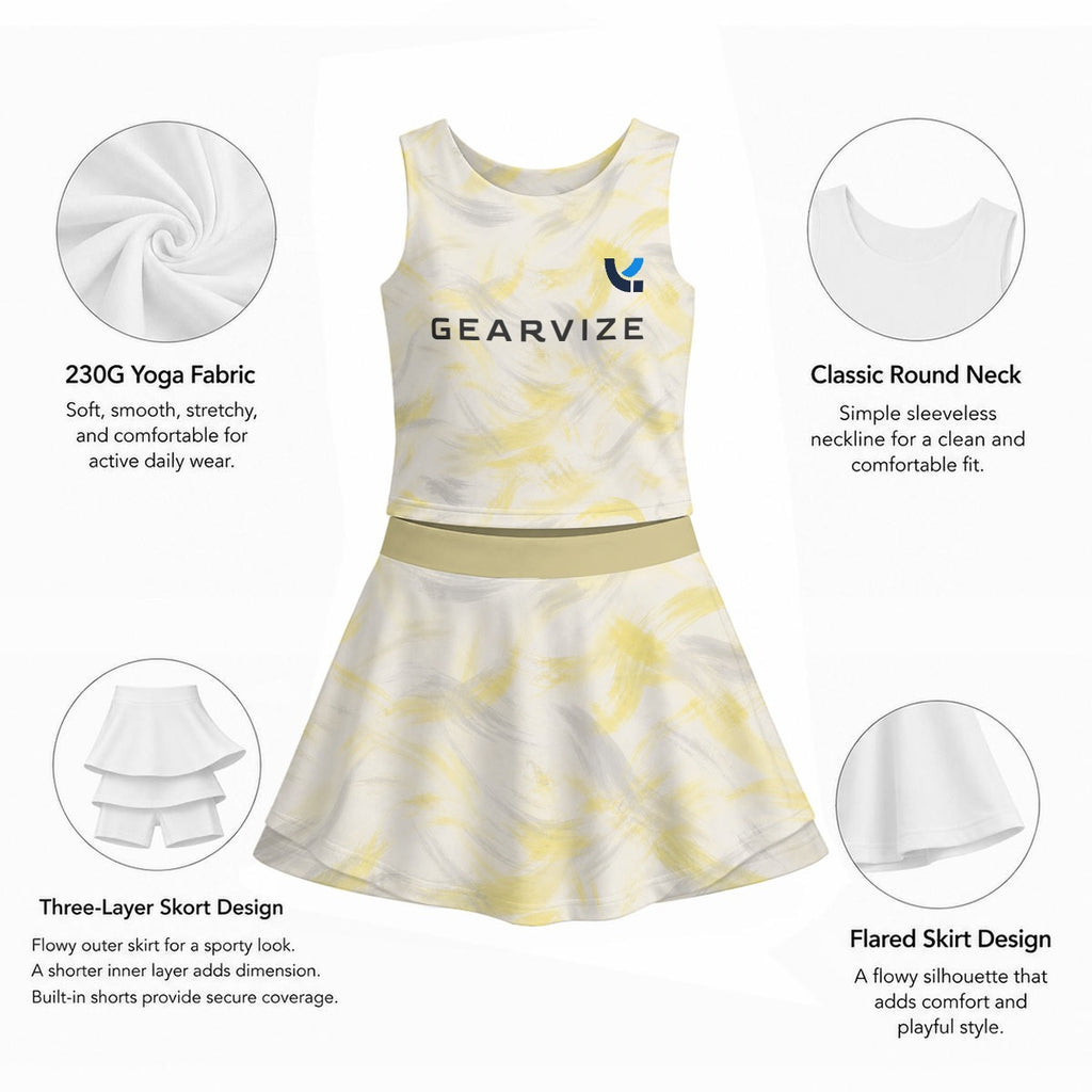 Tennis Skirt Set – Lemon Marble
