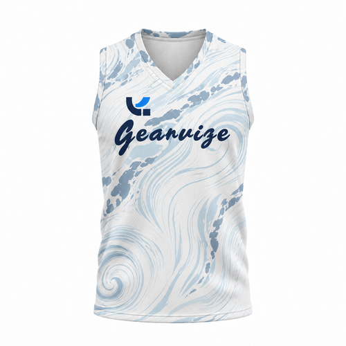 Active V-Neck Tank – Mist Contour 3D front view