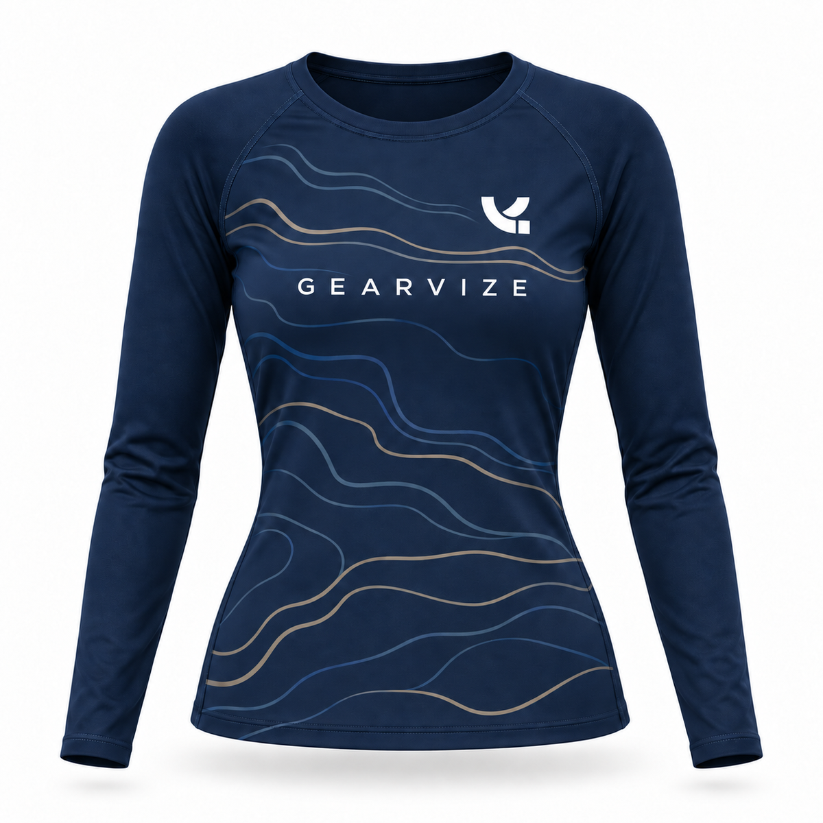 Tennis Raglan Top – Midnight Contour