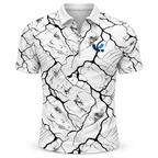 Active Half-Zip Polo – Monochrome Crackle