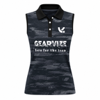 Running Sleeveless Polo – Midnight Brushstroke